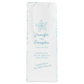 Een cadeautje voor een gepersonaliseerd 'starfish  wijn cadeautas (Voorkant)