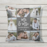 Een cadeautje voor een multi-foto bruiloft buitenkussen<br><div class="desc">Meerdere foto's cadeau van Mr. en Mrs. trouwfamilie. Ideale bruiloft,  nieuw thuis,  verjaardag,  verjaardag of kerstcadeau. Een leuke manier om al je mooie foto's af te shows.</div>