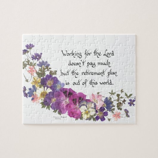 Een cadeautje voor geestelijken of vrijwilligers legpuzzel (Horizontaal)