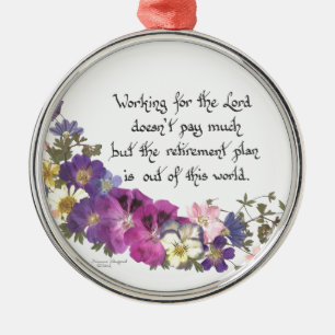 Een cadeautje voor geestelijken of vrijwilligers metalen ornament