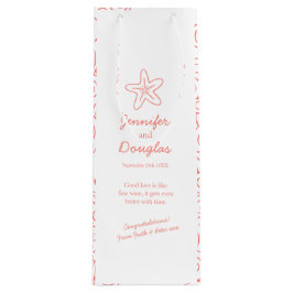 Een cadeautje voor gepersonaliseerde oranje zakjes wijn cadeautas