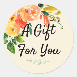 Een cadeautje voor je  Floral Stickers 20