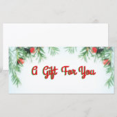 Een cadeautje voor je geld / Cadeaubon Kaart voor  (Voorkant / Achterkant)