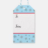 Een cadeautje voor je, Llama en Snowflakes kerst Cadeaulabel (Achterkant)