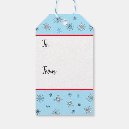 Een cadeautje voor je, Llama en Snowflakes kerst Cadeaulabel (Achterkant)