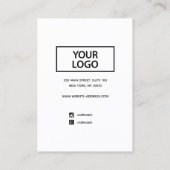 Een cadeautje voor je voegt Logo White Earning Dis Visitekaartje (Achterkant)