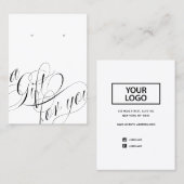 Een cadeautje voor je voegt Logo White Earning Dis Visitekaartje (Voorkant / Achterkant)
