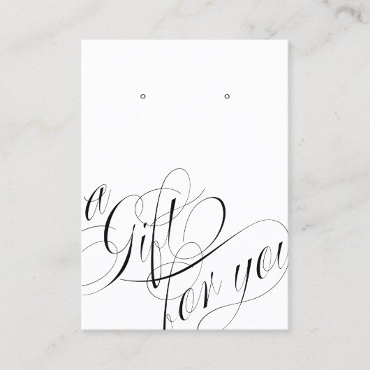 Een cadeautje voor je voegt Logo White Earning Dis Visitekaartje (Voorkant)