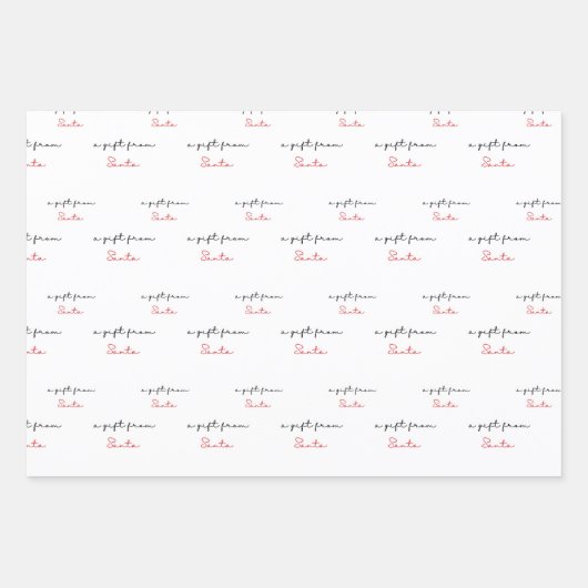 Een cadeautje voor Kerstmis in Santa Cute Inpakpapier Vel (Voorkant 2)