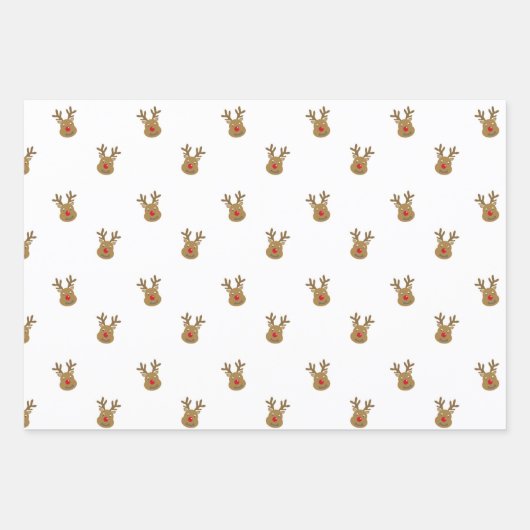 Een cadeautje voor Kerstmis in Santa Cute Inpakpapier Vel (Voorkant)