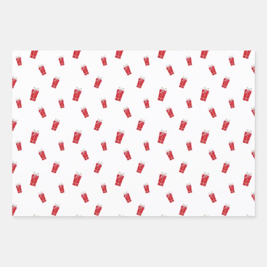 Een cadeautje voor Kerstmis in Santa Cute Inpakpapier Vel (Voorkant 3)