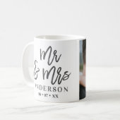 Een cadeautje voor Mr en Mrs bruiloft. Koffiemok (Voorkant links)