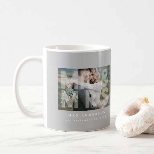 Een cadeautje voor Mr en Mrs bruiloft. Koffiemok (Met donut)