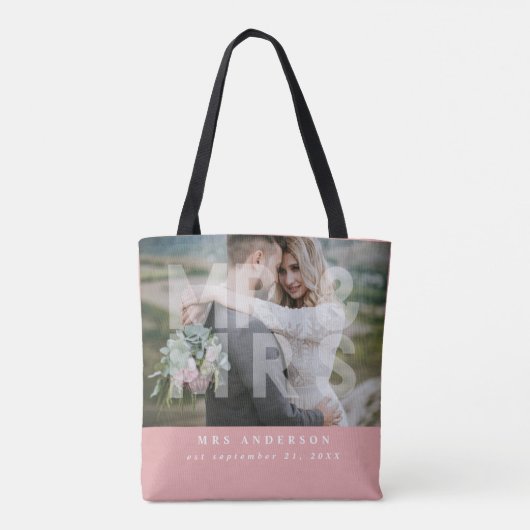 Een cadeautje voor Mr en Mrs bruiloft. Tote Bag (Achterkant)