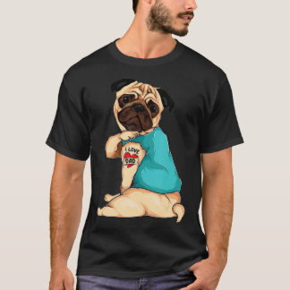 Een cadeautje voor vaders Dag grappige hond Pug ho T-shirt