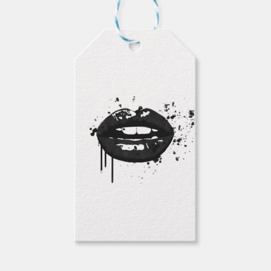 Een cadeautje voor zwarte en witte mode cadeaulabel (Voorkant)