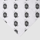 Een cadeautje voor zwarte en witte mode tissuepapier (Detail)