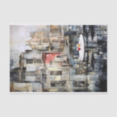 Een café in de stad tissuepapier (Voorkant)