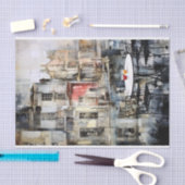 Een café in de stad tissuepapier (Craft)