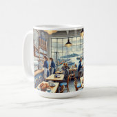 Een café in San Francisco Alcatraz Koffiemok (Voorkant links)