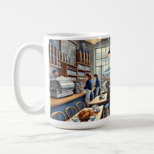 Een café in San Francisco Alcatraz Koffiemok (Links)