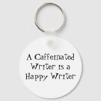 Een cafeïnevrije schrijver is een Happy Writer Sleutelhanger