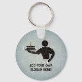 Een cake Baker-thema uitgelekt - jouw tekst aan be Sleutelhanger (Voorkant)