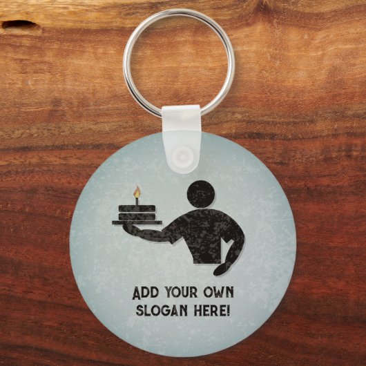 Een cake Baker-thema uitgelekt - jouw tekst aan be Sleutelhanger (Voorkant)