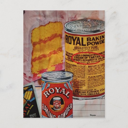 Een cake- en bakpoedercollage briefkaart (Voorkant)
