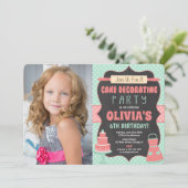 Een caketschildpad-verjaardagsfoto kaart (Staand voorkant)