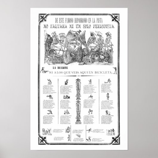 EEN "CALAVERA"-BREEDTE VAN JOSE GUADALUPE POSADA POSTER (Voorkant)