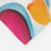 Een caleidoscoop van kleurrijke harten fleece deken (Hoek)