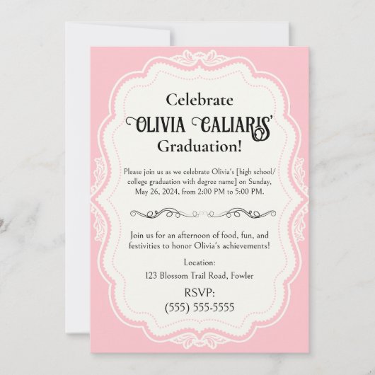 Een caleidoscoop van Viering: Roze Kaart (Voorkant)