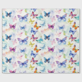 Een caleidoscoop van vlinders, herhaalpatroon cadeaupapier (Vlak)
