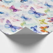 Een caleidoscoop van vlinders, herhaalpatroon cadeaupapier (Hoek)