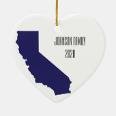 Een Californië-kerstaangepast ornament (Achterkant)
