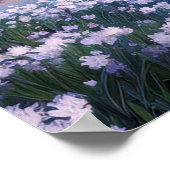 Een Calm-rivier in een Bed van Witte Bloemen Poster (Hoek)