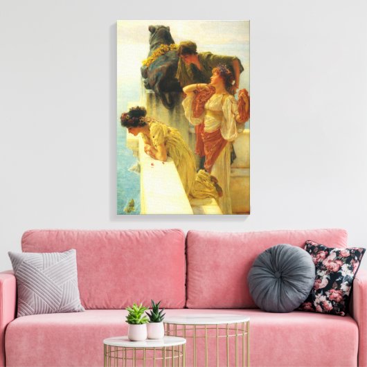 Een campagne van Sir Lawrence Alma-Tadema Canvas Afdruk (Insitu (Woonkamer))