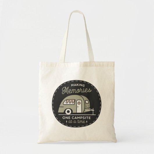 Eén camping tegelijk tote bag (Voorkant)