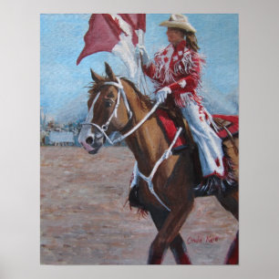 Een Canadees Cowgirl Poster
