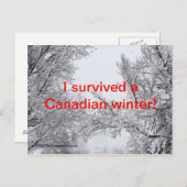 Een Canadese Winterkaart overleven Briefkaart (Voorkant / Achterkant)