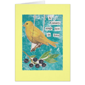 Een Canarische, het beste in liefde zingt