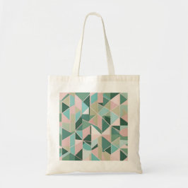 Een canvas tas met minimalistische geometrische pa