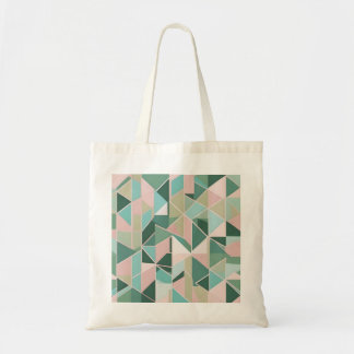 Een canvas tas met minimalistische geometrische pa