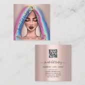 Een canvas van creativiteit: Kaart die oppoetst te Vierkante Visitekaartje (Voorkant / Achterkant)