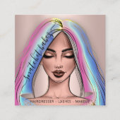 Een canvas van creativiteit: Kaart die oppoetst te Vierkante Visitekaartje (Voorkant)