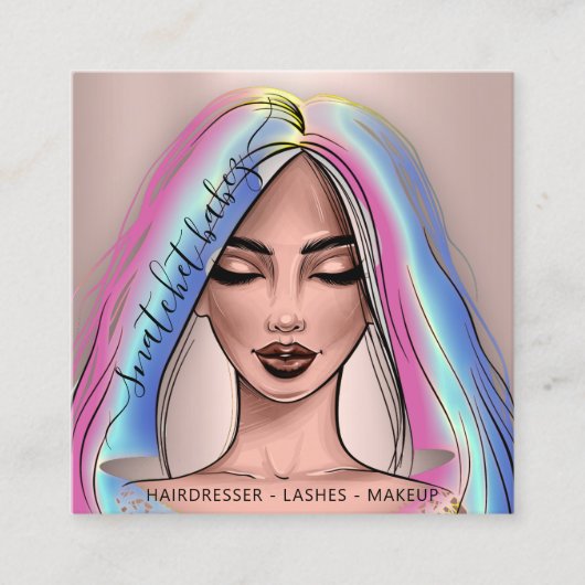 Een canvas van creativiteit: Kaart die oppoetst te Vierkante Visitekaartje (Voorkant)