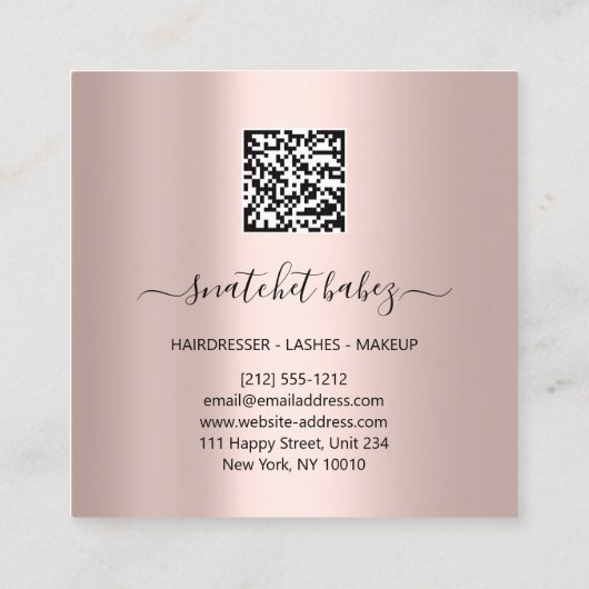 Een canvas van creativiteit: Kaart die oppoetst te Vierkante Visitekaartje (Achterkant)