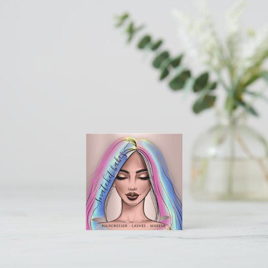 Een canvas van creativiteit: Kaart die oppoetst te Vierkante Visitekaartje (Staand voorkant)