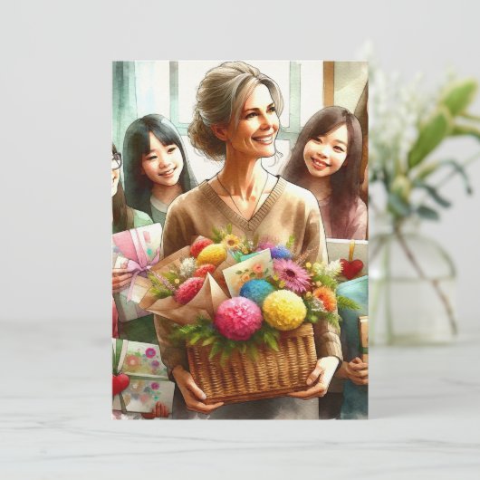 Een canvas van dankbaarheid kaart (Staand voorkant)